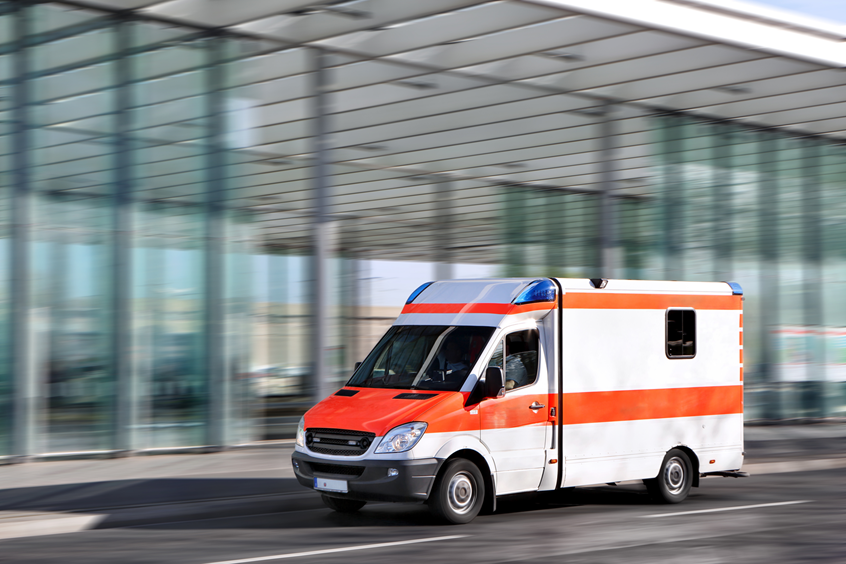 Fahrender Krankenwagen