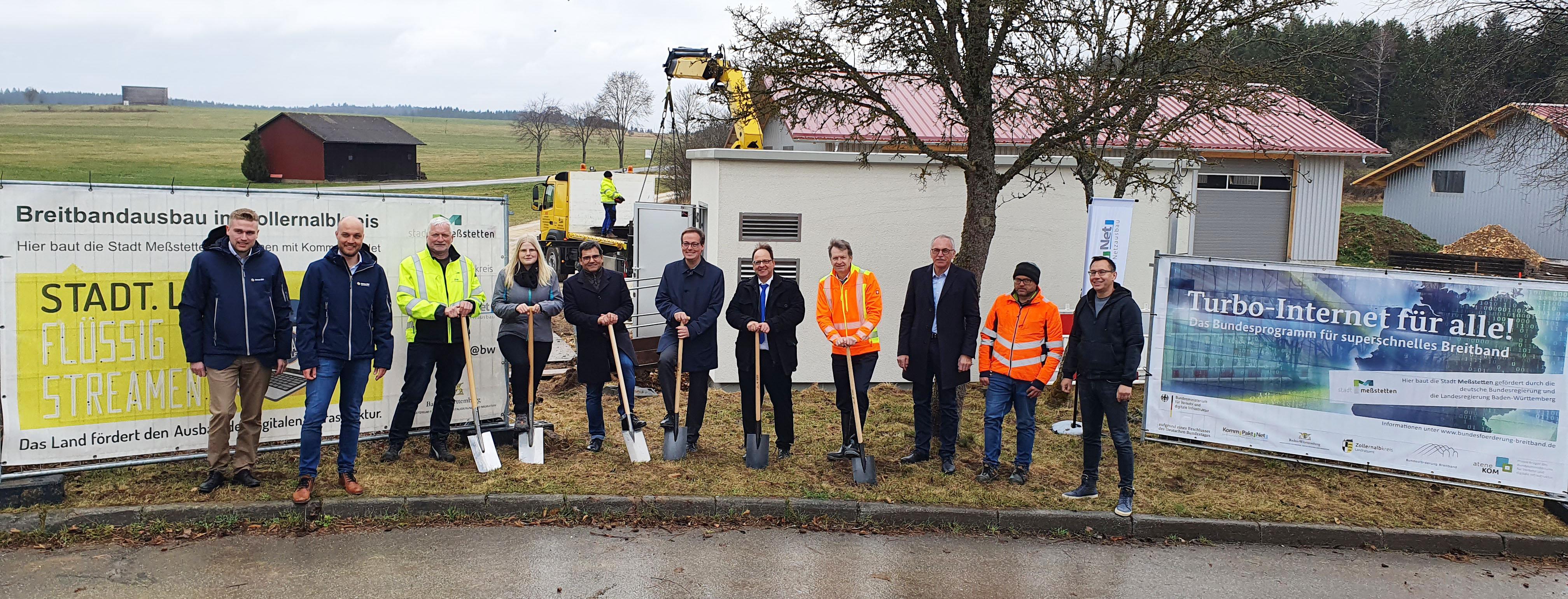 Spatenstich PoP-Gebäude in Heinstetten